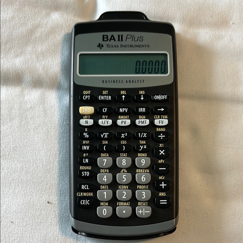 Texas Instruments BA II Plus Business Analyst Calculator - Black and Gray